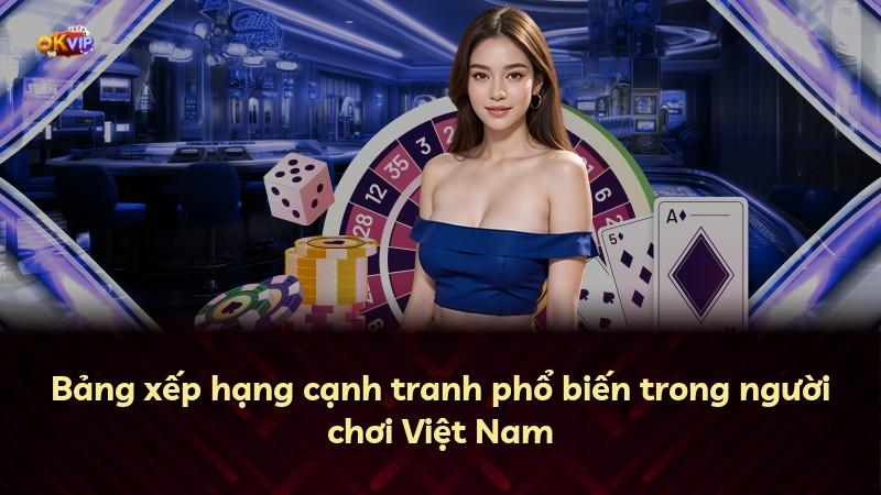 Bảng xếp hạng cạnh tranh phổ biến trong người chơi Việt Nam