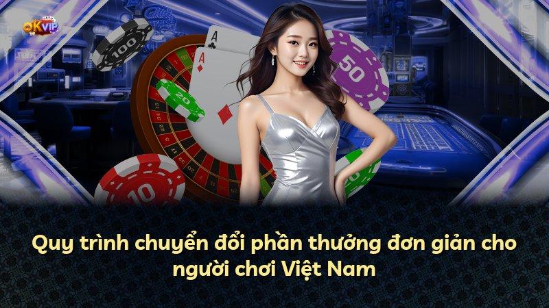 Quy trình chuyển đổi phần thưởng đơn giản cho người chơi Việt Nam